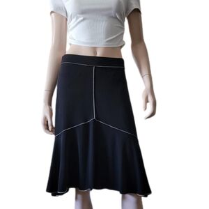 Max Studio Black High-Low Midi Skirt